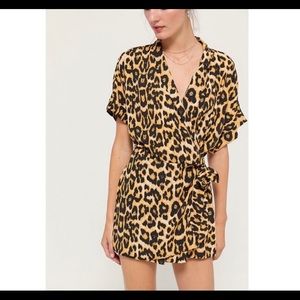 UO Zoe Side-Tie Wrap Romper